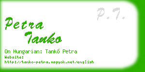 petra tanko business card